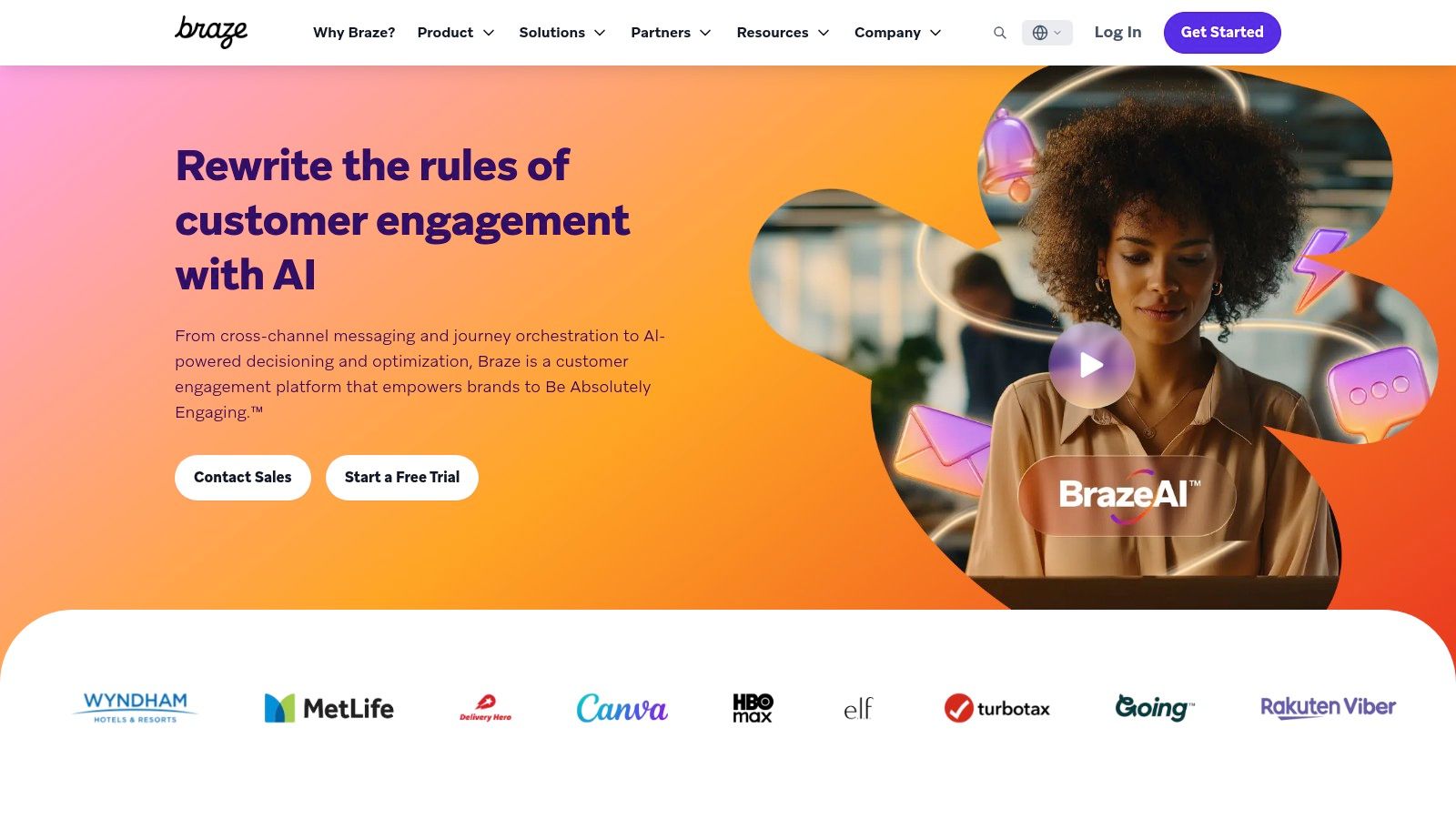 Braze customer engagement platform showing mobile-first automation features