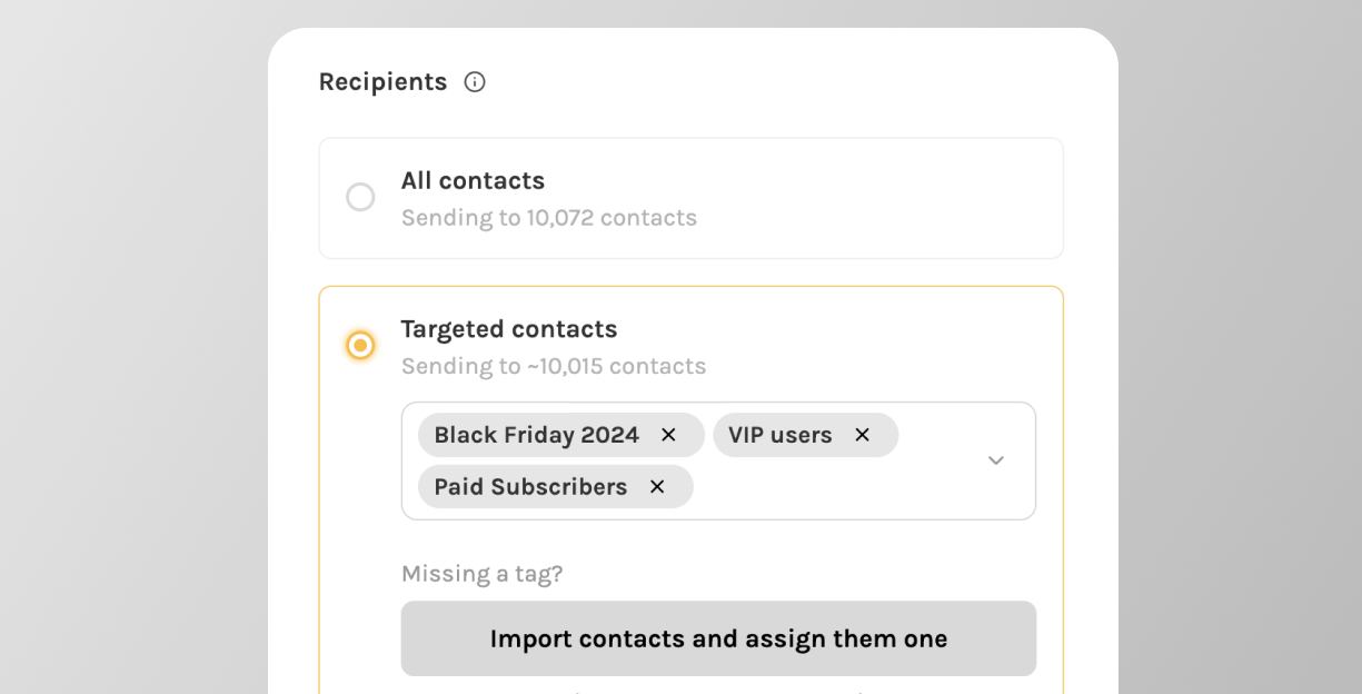 Send target emails